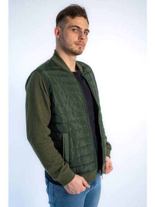 Thomas Jeans steppelt elejű kardigán zöld