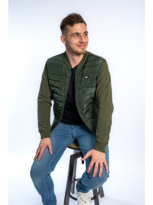 Thomas Jeans prešívaný kardigán so zeleným predným dielom