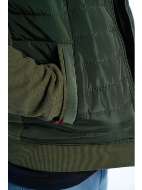 Thomas Jeans steppelt elejű kardigán zöld