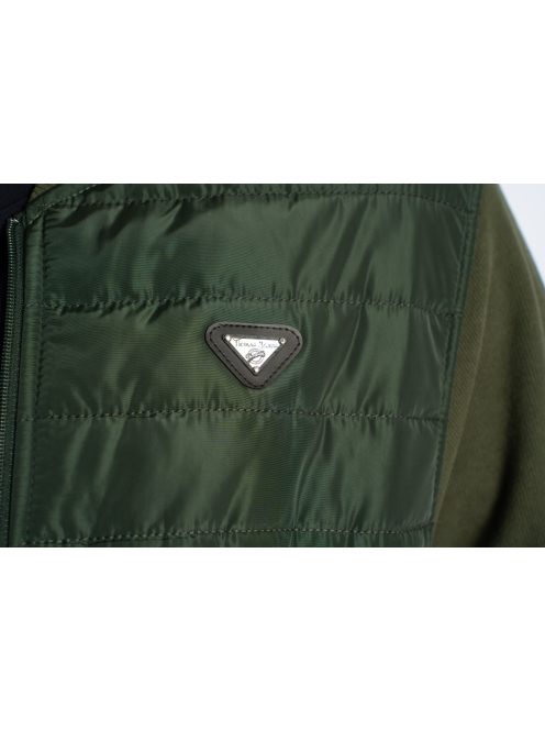 Thomas Jeans steppelt elejű kardigán zöld