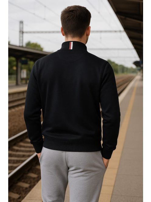 Thomas Jeans steppelt elejű kardigán fekete