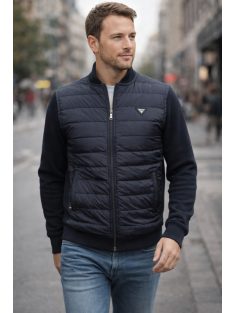Thomas Jeans kardigán s prešívaným predným dielom v tmavomodrej farbe