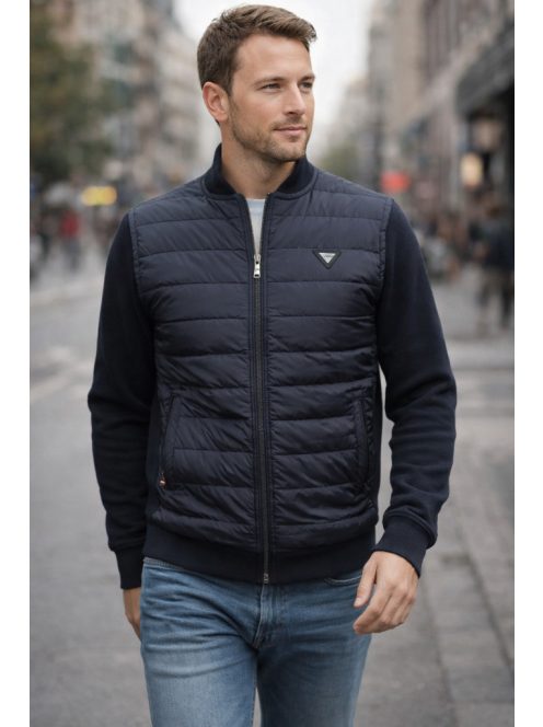 Thomas Jeans kardigán s prešívaným predným dielom v tmavomodrej farbe