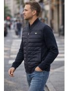 Thomas Jeans kardigán s prešívaným predným dielom v tmavomodrej farbe