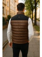 Prešívaná vesta Thomas Jeans v hnedej farbe