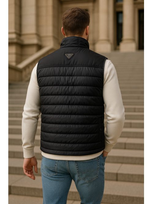 Prešívaná vesta Thomas Jeans, čierna