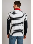 Thomas Jeans tričko s dlhými rukávmi a pruhovaným golierom