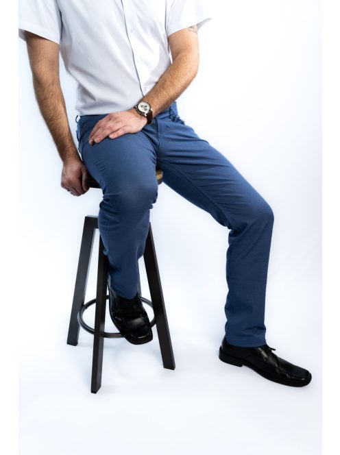 Nohavice Thomas Jeans z lesklého materiálu v odtieni modrej