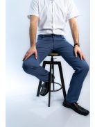 Nohavice Thomas Jeans z lesklého materiálu v odtieni modrej