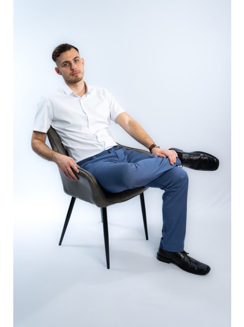 Nohavice Thomas Jeans z lesklého materiálu v odtieni modrej