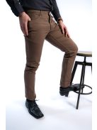 Nohavice Thomas Jeans z lesklého materiálu, hnedé