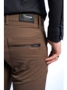Nohavice Thomas Jeans z lesklého materiálu, hnedé