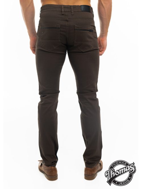Hnedé plátené nohavice Thomas Jeans