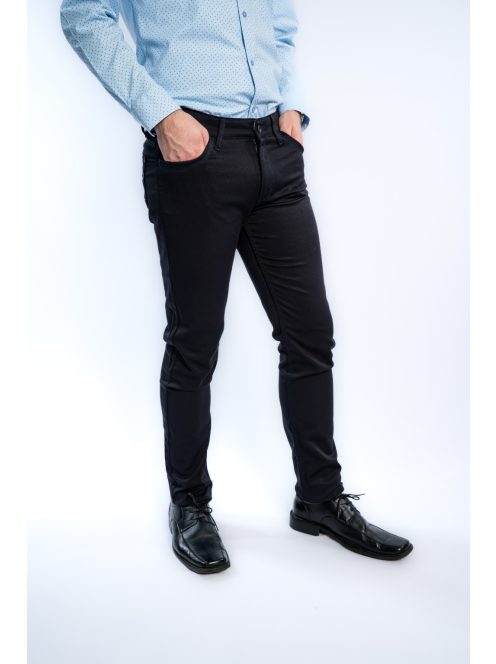 Nohavice Thomas Jeans z lesklého materiálu v tmavomodrej farbe