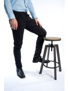 Nohavice Thomas Jeans z lesklého materiálu v tmavomodrej farbe