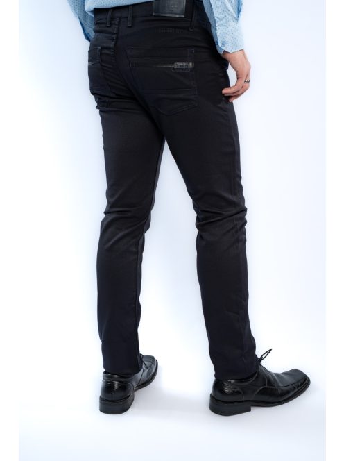 Nohavice Thomas Jeans z lesklého materiálu v tmavomodrej farbe