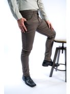 Thomas Jeans fényes anyagú nadrág zöldes barna