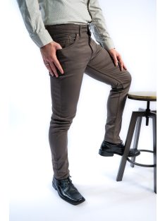 Nohavice Thomas Jeans z lesklého materiálu v zeleno-sivej farbe