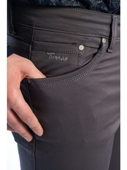 Nohavice Thomas Jeans z lesklého materiálu v šedej farbe