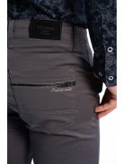 Nohavice Thomas Jeans z lesklého materiálu v šedej farbe