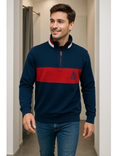 Svetre Thomas Jeans s modro-červenými pruhmi
