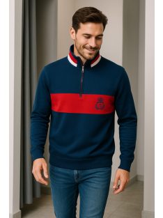 Svetre Thomas Jeans s modro-červenými pruhmi