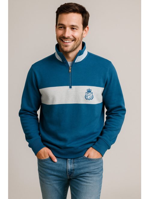 Thomas Jeans pulóver kék szürke csíkkal