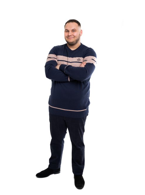 Pánsky sveter Thomas Jeans s béžovými pruhmi