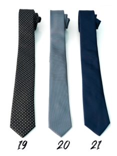 Nyakkendő fekete mintás, középszürke, sötétkék