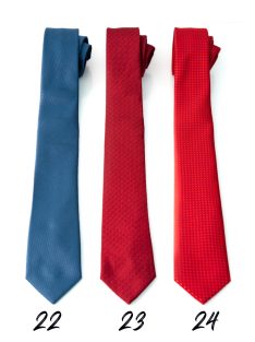   Nyakkendő kék elegáns, bordó mintás, élénk piros mintás