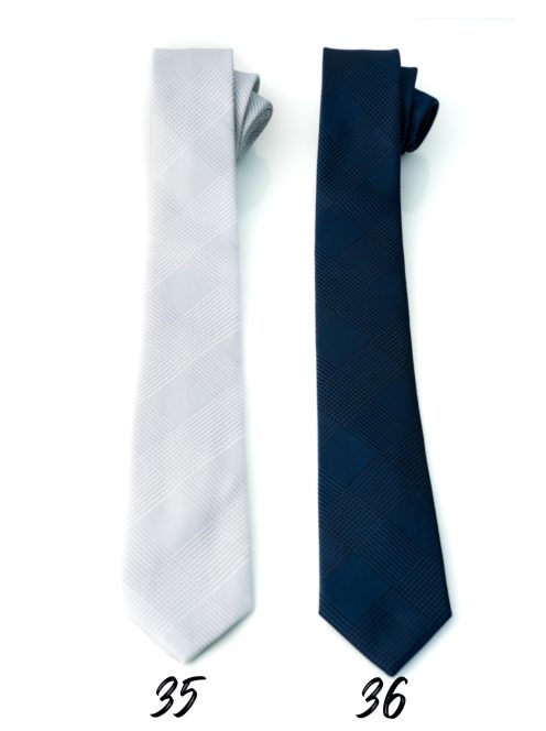 Nyakkendő fehér mintás, sötétkék mintás