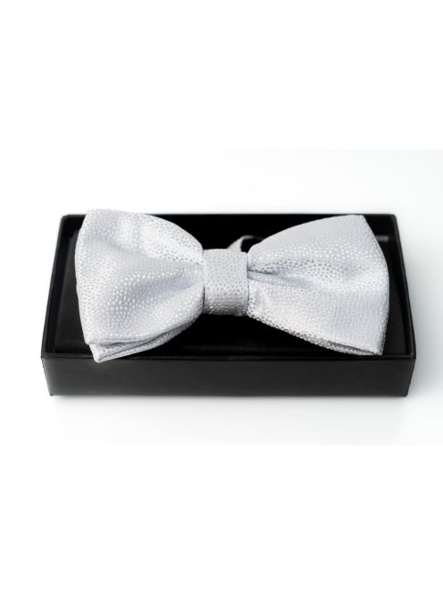 Csokornyakkendő díszzsebkendővel, ezüst