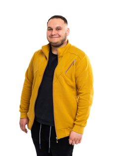 Športový kardigán Thomas Jeans v horčicovo žltej farbe