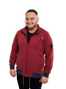 Thomas Jeans kardigán sportos bordó