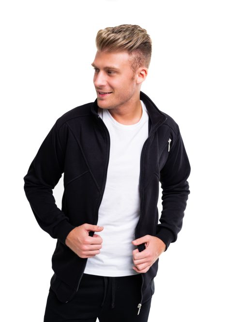 Thomas Jeans kardigán sportos fekete