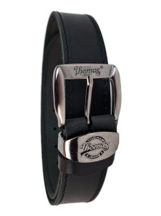Thomas Jeans fekete bőr öv 