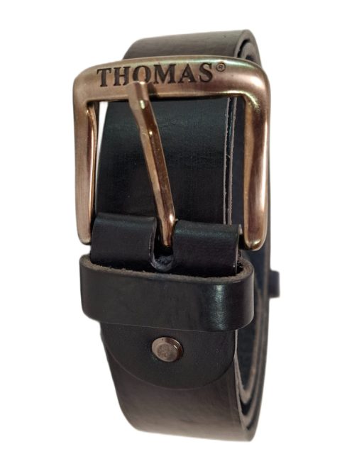 Kožený opasok Thomas Jeans, čierny
