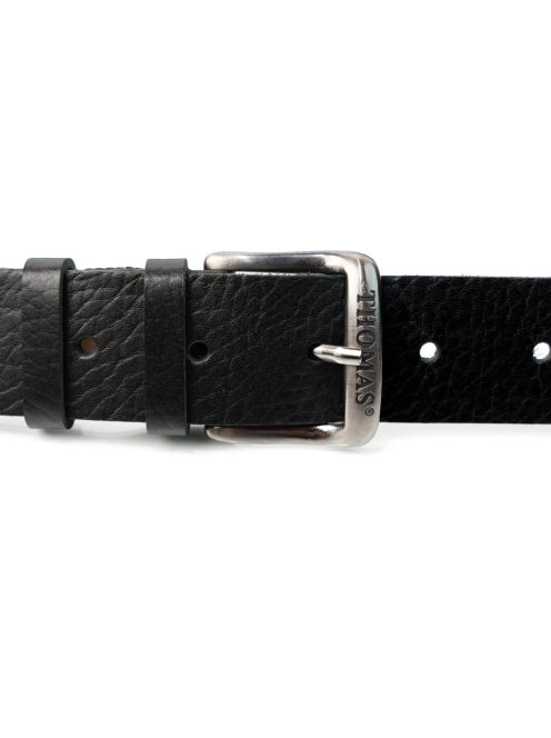 Thomas Jeans fekete bivalybőr öv