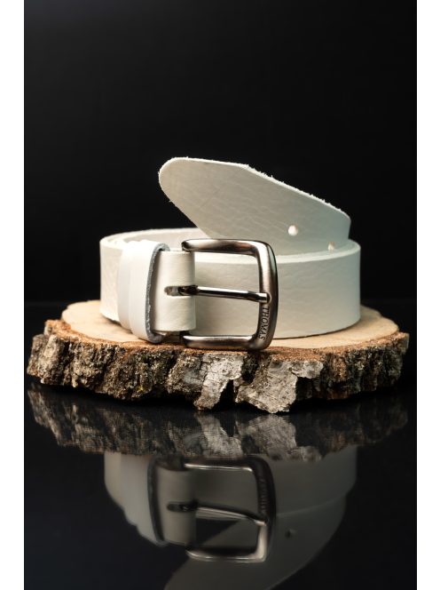 Thomas Jeans fehér bivalybőr öv