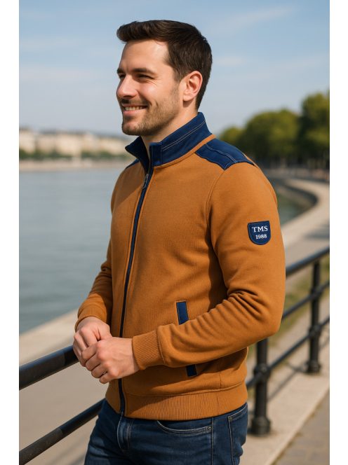 Thomas Jeans kardigán s vložkami na ramenách v horčicovo žltej farbe