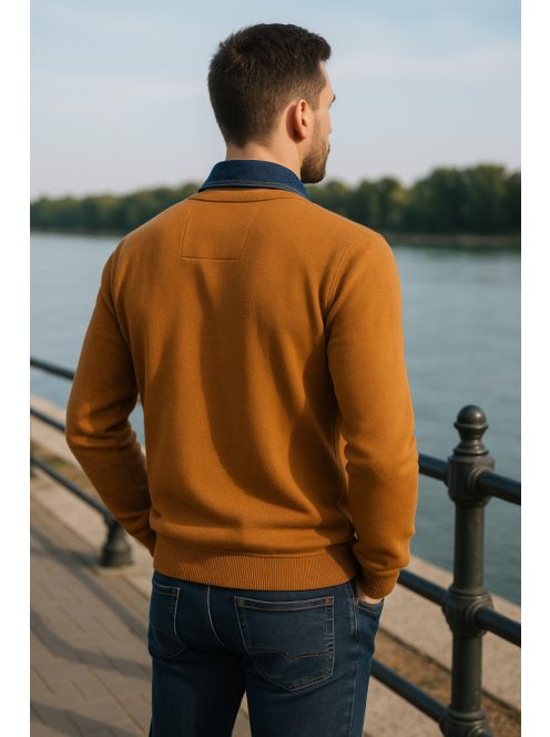 Thomas Jeans kardigán s vložkami na ramenách v horčicovo žltej farbe