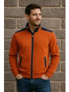 Thomas Jeans kardigán tégla színű kék vállbetéttel.