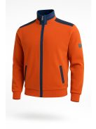 Thomas Jeans kardigán tégla színű kék vállbetéttel.