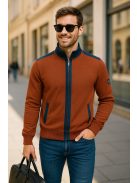 Thomas Jeans kardigán kék vállbetéttel barna