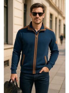 Modrý kardigán Thomas Jeans s výstužou na ramenách