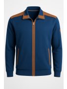 Thomas Jeans kék kardigán barna vállbetéttel