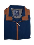 Thomas Jeans kék kardigán barna vállbetéttel