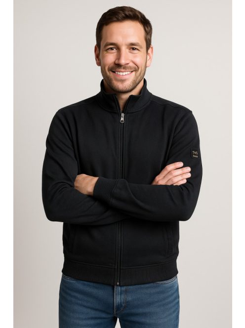 Thomas Jeans kardigán vállbetéttel fekete