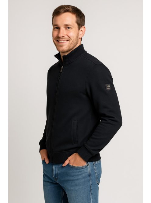 Čierny pánsky kardigán Thomas Jeans s výstužou na ramenách