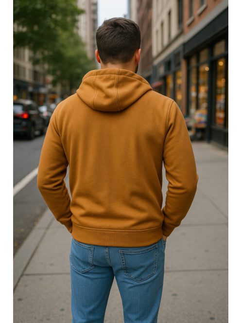 Thomas Jeans kapucnis sportos kardigán mustár sárga